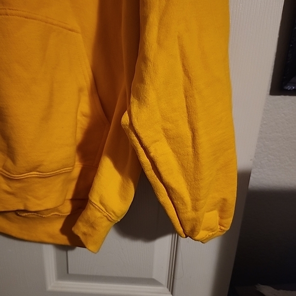Baylor University FootballGildan Bright Yellow Football Hoodie - Picture 10 of 13